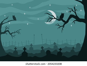 Helloween day background template for banner, poster, cover, social media. Vector graphics eps 10. 