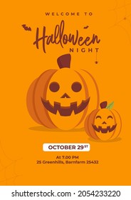 Helloween day background template for banner, poster, cover, social media. Vector graphics eps 10. 