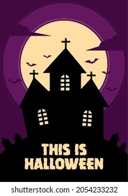 Helloween day background template for banner, poster, cover, social media. Vector graphics eps 10. 
