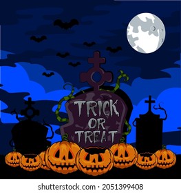 Helloween day vector background illustration for banner, background, wallpaper, poster, flyer, template social media. Eps 10