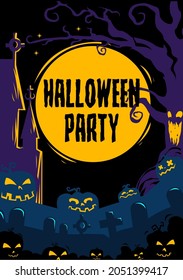 Helloween day vector background illustration for banner, background, wallpaper, poster, flyer, template social media. Eps 10