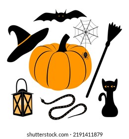 Helloween. Flat style. Vector illustration