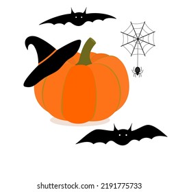 Helloween. Flat style. Vector illustration 