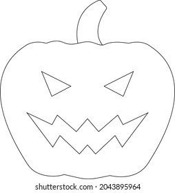 calabaza de ícono infernal y espeluznante