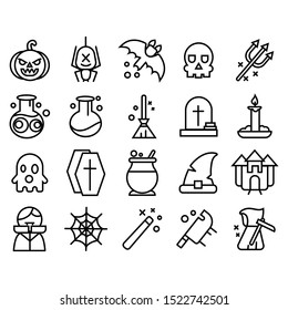 Helloween icon set illustration vector