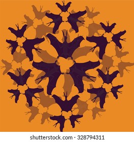 Helloween Illustration With Bats.