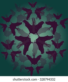 Helloween Illustration With Bats.