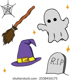 vetor helloween pack para editável 
