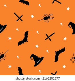 Helloween pattern. Flat illustration. Pattern or print.