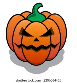 Calabaza helada sobre fondo blanco