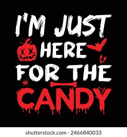 Helloween Quotes Tshirt Design Vector Illustration Clipart Eps