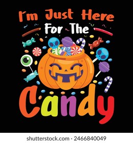 Helloween Quotes Tshirt Design Vector Illustration Clipart Eps