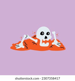 Helloween Skull Vector Icon Art