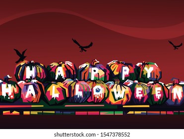 Helloween Style Pop Art Full color design