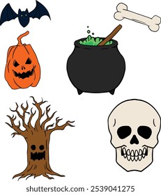 helloween template pack vector editable 