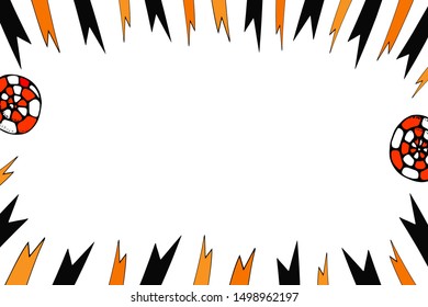 Helloween vector banner. Template for a text
