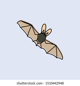 Helloween vector. Bat icon. Simple