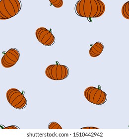 Helloween vector. Pumpkin simple pattern. 