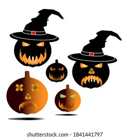 hellowen icon with witch hat, white background. can be used in hellowen celebrations. vector illustration
