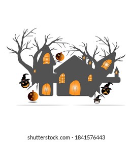 hellowen icon with witch hat, white background. can be used in hellowen celebrations. vector illustration