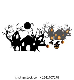 hellowen icon with witch hat, white background. can be used in hellowen celebrations. vector illustration
