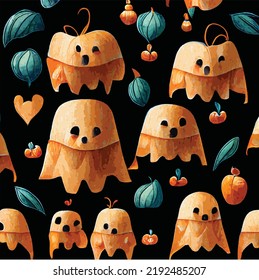 hellowen pattern vector seamless background. Halloween symbol design element decoration. Funny wallpaper for textile and fabric. Fashion style. 