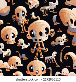 hellowen pattern vector seamless background. Halloween symbol design element decoration. Funny wallpaper for textile and fabric. Fashion style. 