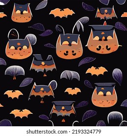 hellowen pattern vector seamless background. Halloween symbol design element decoration. Funny wallpaper for textile and fabric. Fashion style. 