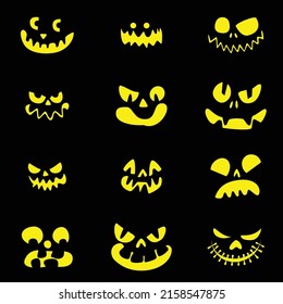 hellowen pumpkin face cartoon expression