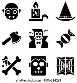 Hellowen, vector icon set for apps, website, mobile, infographic and etc