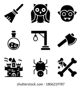 Hellowen, vector icon set for apps, website, mobile, infographic and etc