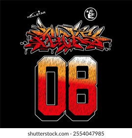  hellstar 08 new graffiti t-shirt graphic design vector illustration 
