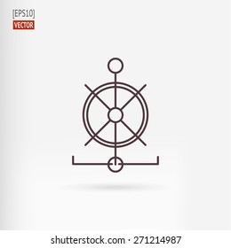 Helm and anchor design element - stock vector