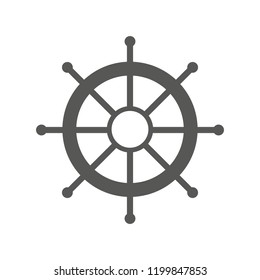 Helm Anchor vector icon logo Nautical maritime sea ocean boat illustration.eps 10.