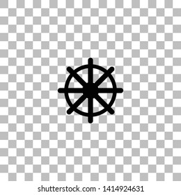 Helm. Black flat icon on a transparent background. Pictogram for your project