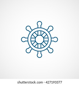 Helm Blue Icon On White Background