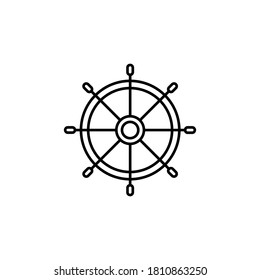 Helm, boat, ship vector icon