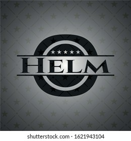 Helm dark badge. Vector Illustration. Detailed.