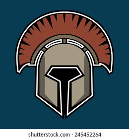 Helm gladiator emblem for mascot design