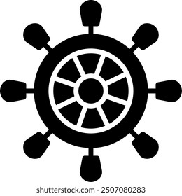 Helm Glyph Vector Icon Design