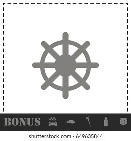 Helm icon flat. Simple vector symbol and bonus icon