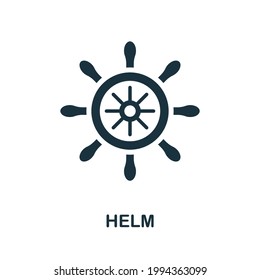 Helm icon. Monochrome simple element from personal growth collection. Creative Helm icon for web design, templates, infographics and more