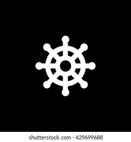 Helm Icon On Black Background