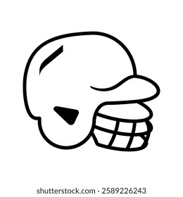 helm icon in simple style on a white background vector illustration 