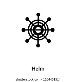 Helm icon vector isolated on white background, logo concept of Helm sign on transparent background, filled black symbol