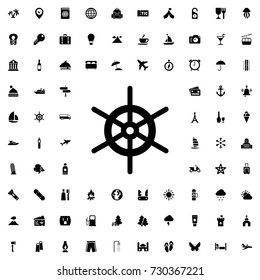 Helm icon vector isolated on white background. set of filled tourism icons.