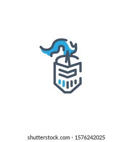 Helm Knight - RPG Filled Line Icon