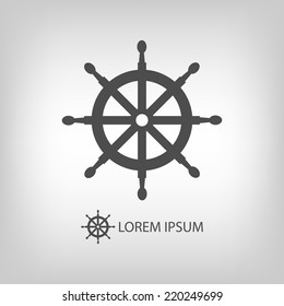 Helm as logo with copyspace in grey colors