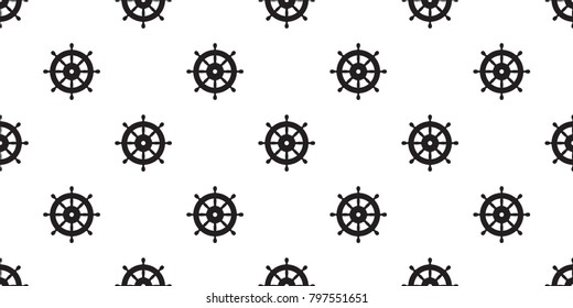helm seamless pattern anchor vector maritime nautical sea ocean boat isolated wallpaper background