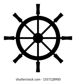 Helm Ship Icon Navigation Element Sea Stock Vector (Royalty Free ...